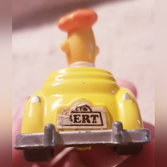 1981 Sesame Street Bert Figure Yellow Taxi Cab Diecast Car Playskool Vintage - Picture 4 of 15